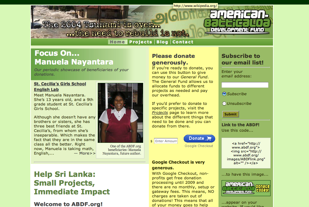Website development for the ABDF.org.