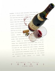 Torres wine spec ad
